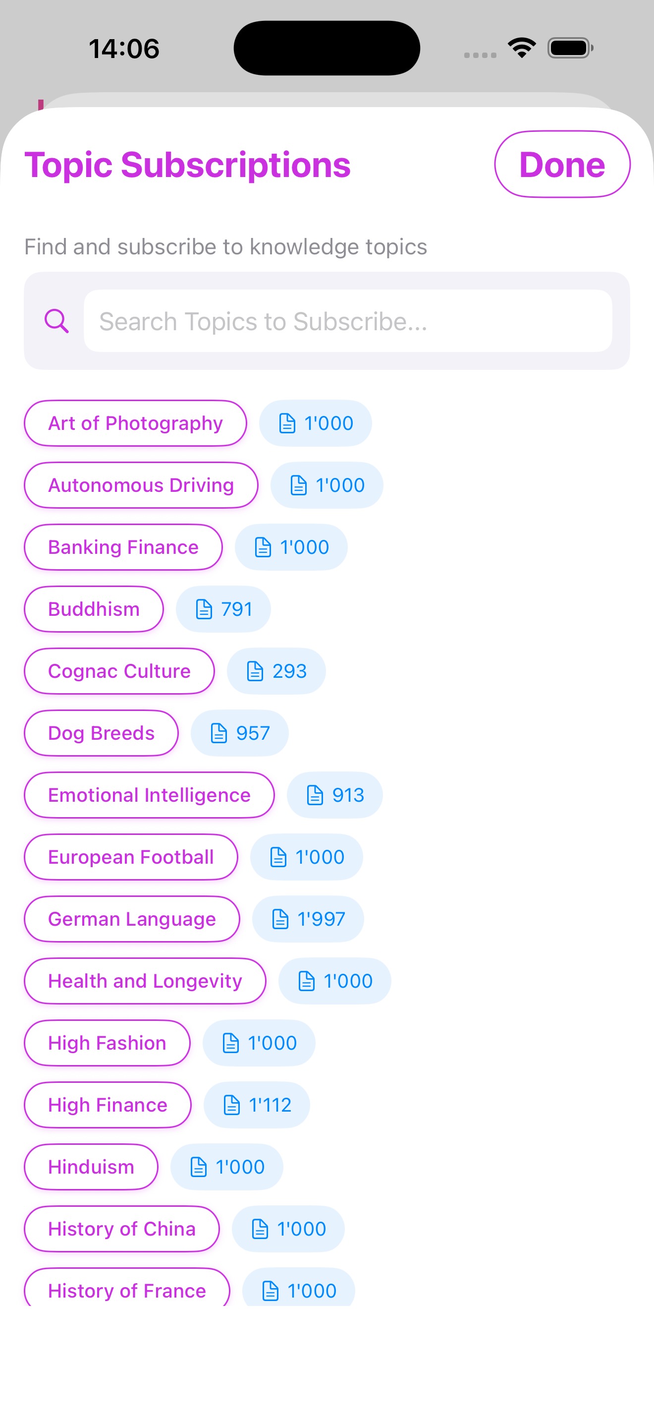 Topic Subscriptions